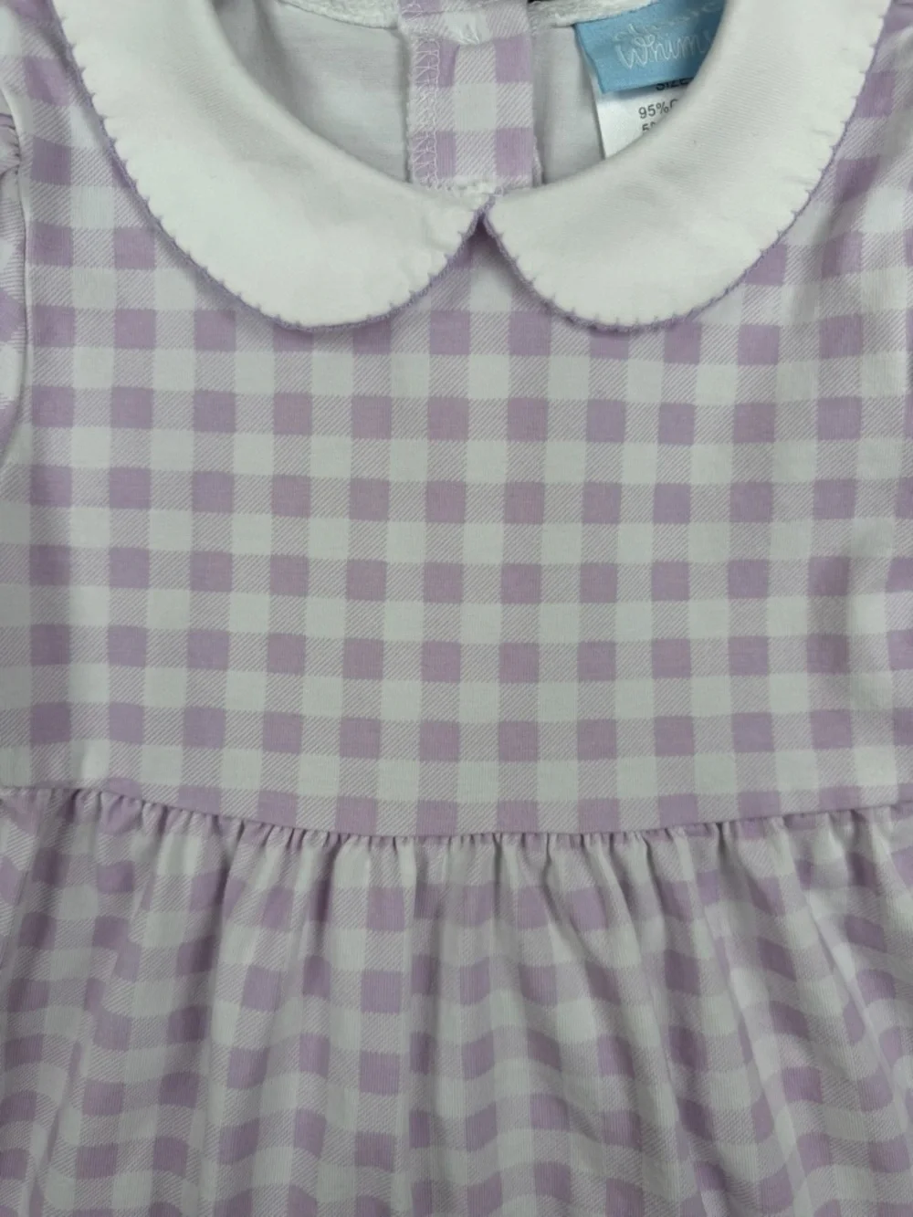 CLASSIC WHIMSY Riley Gingham Knit Bloomer Set in Lavender - 3T